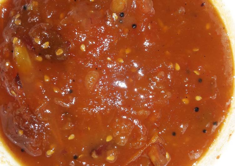 Recipe of Perfect Tomato dry fruits chutney