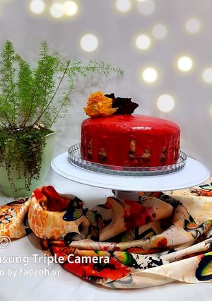 عکسی از دستور کیک زرافه ای