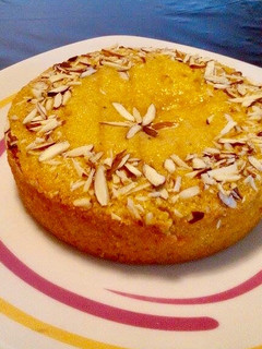 A picture of Mango semolina cake.