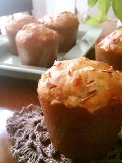 A picture of One Bowl Pancake Mix Apple Muffins.