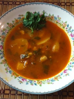 Una foto de Bordetto, sopa de pescado griega
