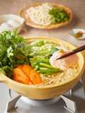 Chicken Shabu-Shabu Hot Pot with Yuzu Kosho and White Dashi Broth