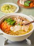 Vegetable-Wrapped Pork Shabu-Shabu with Green Onion Salt Broth
