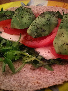 A picture of Avocado Caprese Wrap.