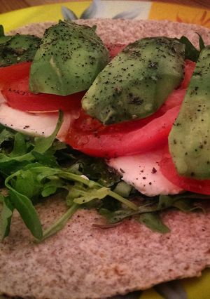 A picture of Avocado Caprese Wrap.