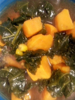 A picture of Sweet potato kale soup.
