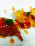 Kanya's Shrimps wrapped with Chicken and Cheese