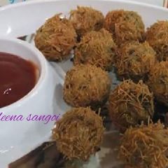 Moong dal millet vermicelli balls A picture of Moong dal millet vermicelli balls.