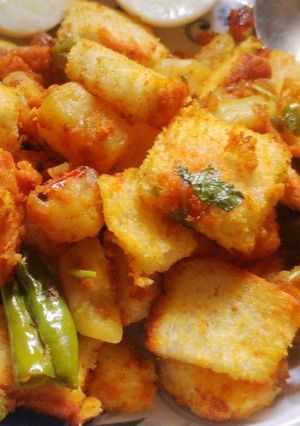 A picture of Bread Upma.