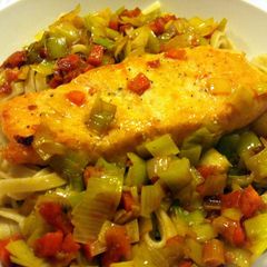 A picture of Salmon With Tomato Sauce.