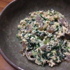 Simple Spinach and Konnyaku Shira-ae A picture of Simple Spinach and Konnyaku Shira-ae.