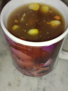 A picture of Hot and sour soup.