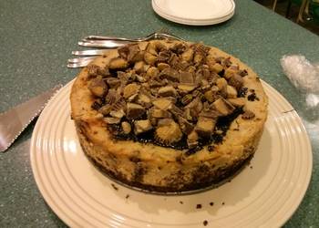 Easy Serving Recipe Peanut Butter Cheesecake Savory Delicious