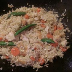 A picture of Chicken Fried Brown Rice & Sweet Basil.