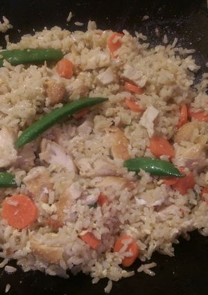 A picture of Chicken Fried Brown Rice & Sweet Basil.