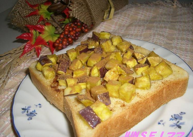 Simple Way to Make Quick Taste of Autumn Sweet Potato Toast
