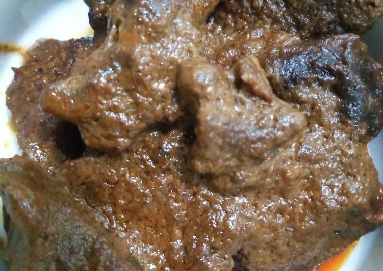 Rendang daging sapi bumbu indofood - resep simple