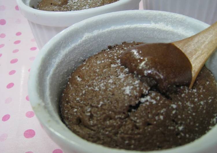 Steps to Prepare Super Quick Homemade Creamy Molten Chocolate Cake