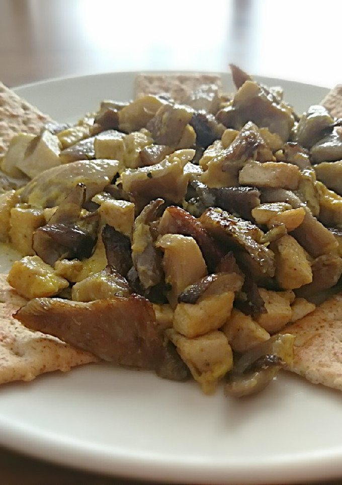 Una foto de Revuelto de Setas Vegano