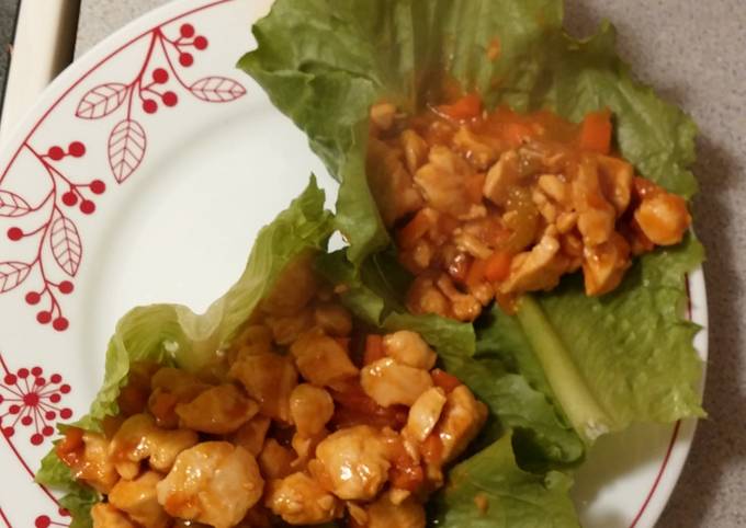Honey Sriracha Chicken Lettuce Wrap
