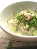 Chilled Miso Soup with Horse Mackerel