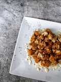 Chicken Popcorn w/ Garlic Cheese Sauce