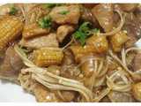 enoki pork stir fry