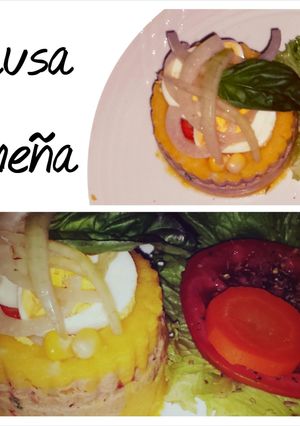A picture of Causa Limeña (Peruvian dish).