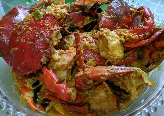 Resep Kepiting Santan Pedas, Lezat