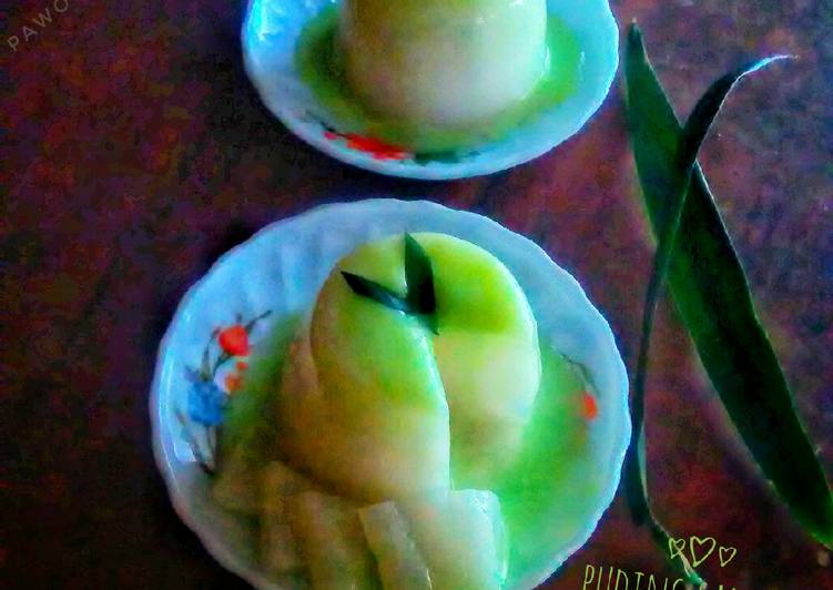 Puding santan ~ vla susu melon
