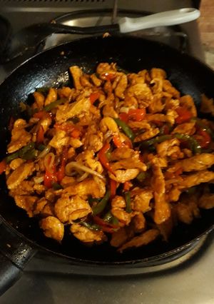 Una foto de Pollo teriyaki