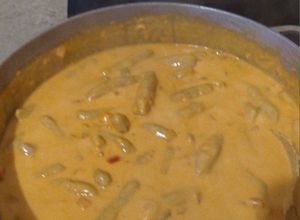 Una foto de Domplines ahogados en queso