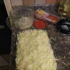 Cheese and onion potato bake A picture of Cheese and onion potato bake.