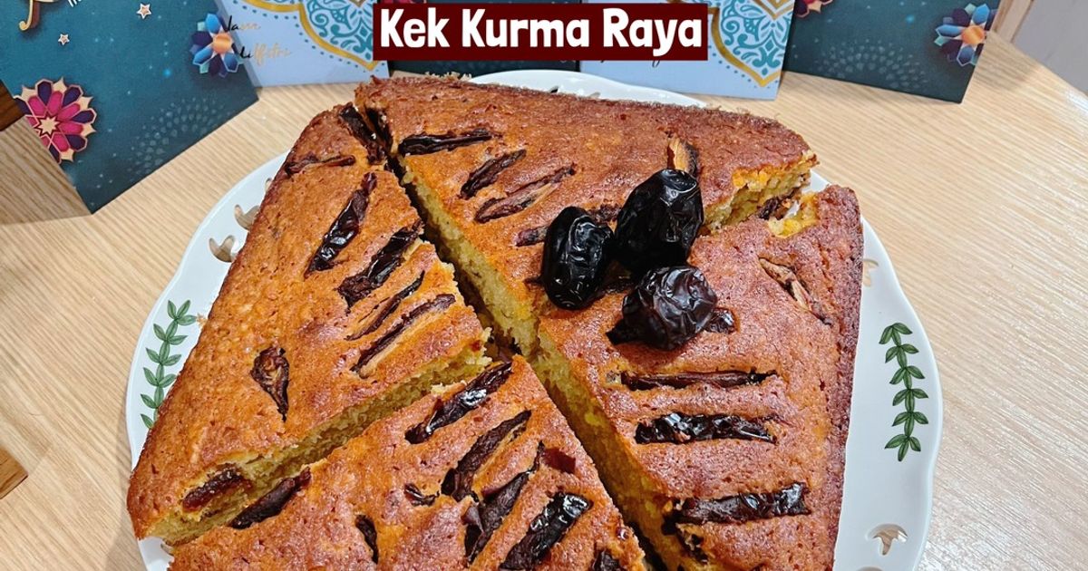 Resipi 👩‍🍳Kek Kurma Raya oleh Mahadiah - Cookpad