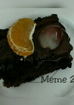 صورة لوصفة كيكة الشكولاتة منها فيها