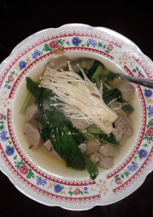 Foto resep Sayur bening enoki