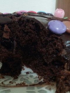 A picture of AMIEs Almond Brownie Cake.