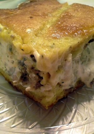 A picture of Breakfast sausage casserole.