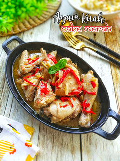Foto resep Ayam Kuah Cabe Merah