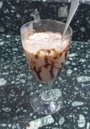A picture of Chocolate milk shake.
