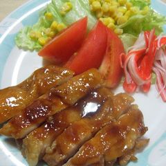 A picture of Char Siu with Chicken Thighs.