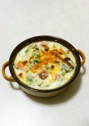 A picture of Vegetables au Gratin with Okara Béchamel Sauce.