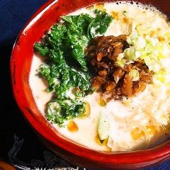 A picture of Vegetarian Dan Dan Noodles with Vegetarian Miso-Meat Sauce.