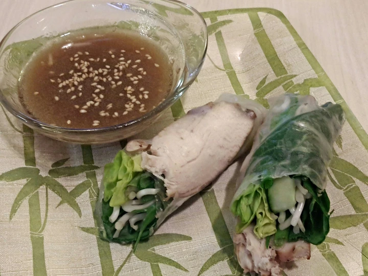 Easy Steps to Prepare Recipes Mandarin Chicken Spring Rolls the Perfect So Delicious.