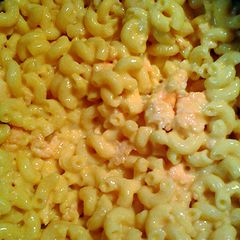 A picture of lobster mac and cheese.