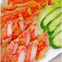A picture of Deep-Fried Crab Sticks - An Easy Side Dish for Bentos.