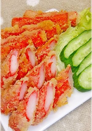 A picture of Deep-Fried Crab Sticks - An Easy Side Dish for Bentos.