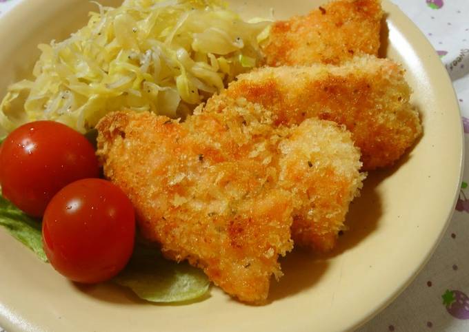 Seasoned Pan-Fried Salmon with Panko