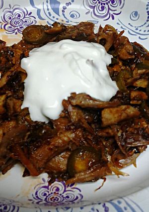 A picture of Spicy leftover turkey.
