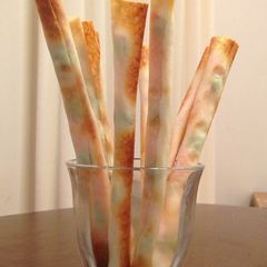 A picture of Simple Non-Fried Toasted Spring Rolls.